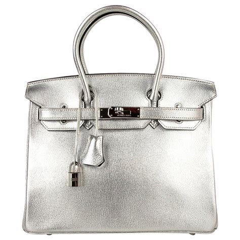 Hermes Birkin silver purses